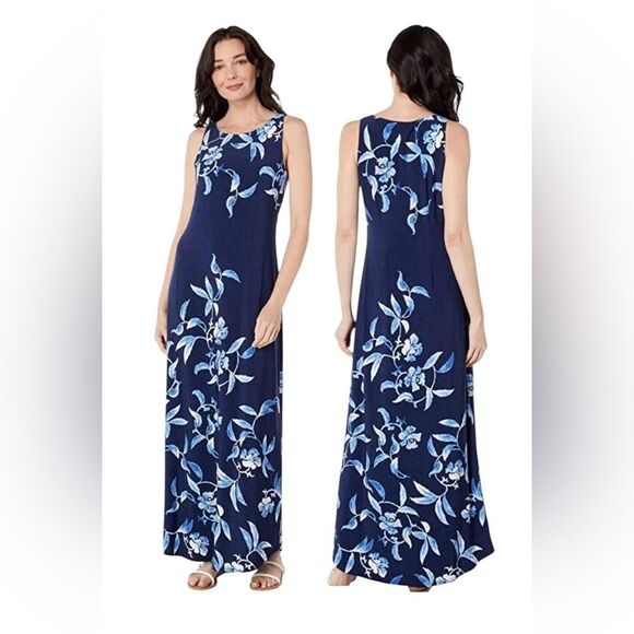 NWT TOMMY BAHAMA UNDERWATER GARDEN TROPICAL MAXI DRESS WOMENS SIZE S - Picture 1 of 12